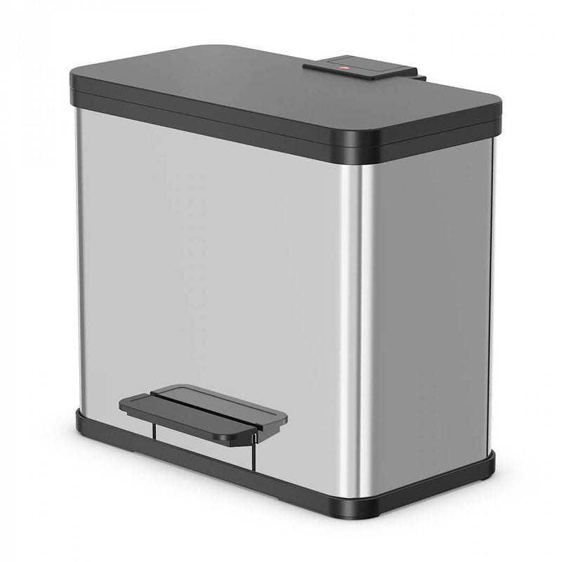 Hailo Öko Trio Plus L pedaalemmer 3 x 9 liter RVS/zwart