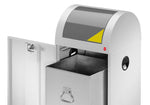 Hailo ProfiLine recycling pedaalemmer met binnenemmer 40 liter wit aluminium/grijs