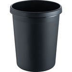 Ronde papierbak 45 liter zwart, per 5 stuks