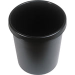 Ronde papierbak 45 liter zwart, per 5 stuks