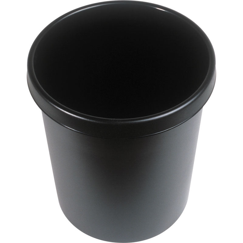 Ronde papierbak 45 liter zwart, per 5 stuks