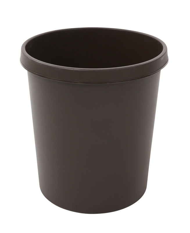 Helit ronde kunststof papierbak 18 liter bruin