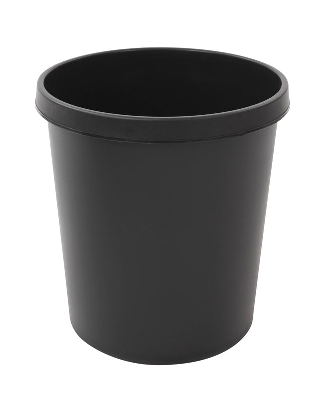 Helit ronde kunststof papierbak 18 liter zwart