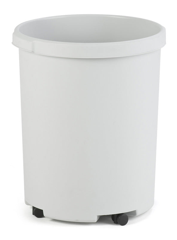 Ronde kunststof papierbak 50 liter grijs