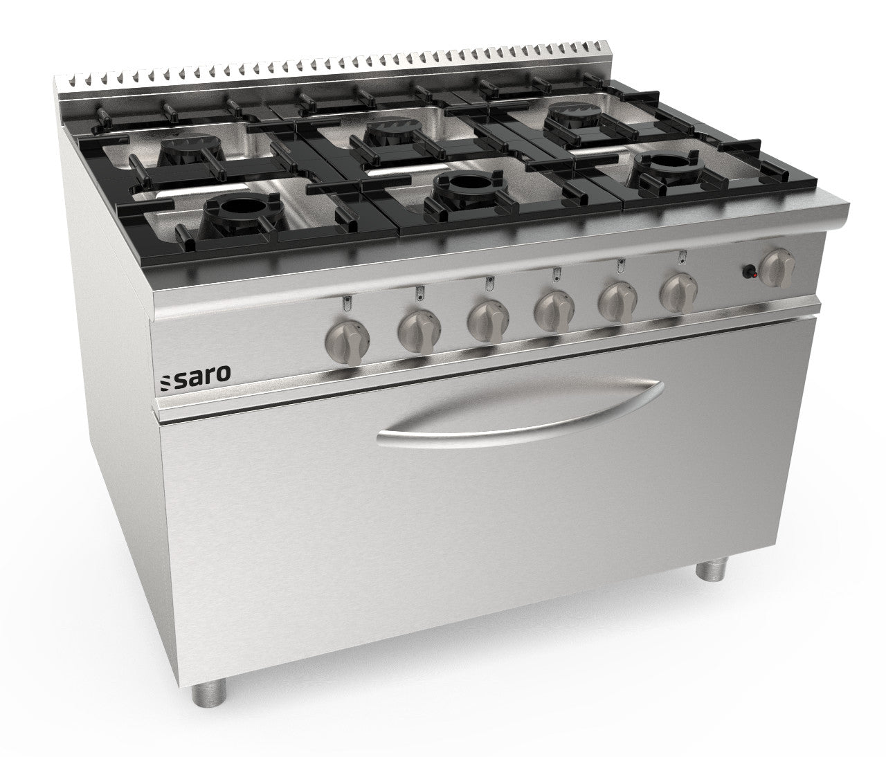 SARO Gasfornuis + gasoven 6 pits LQ - model LQ / CUG6FM