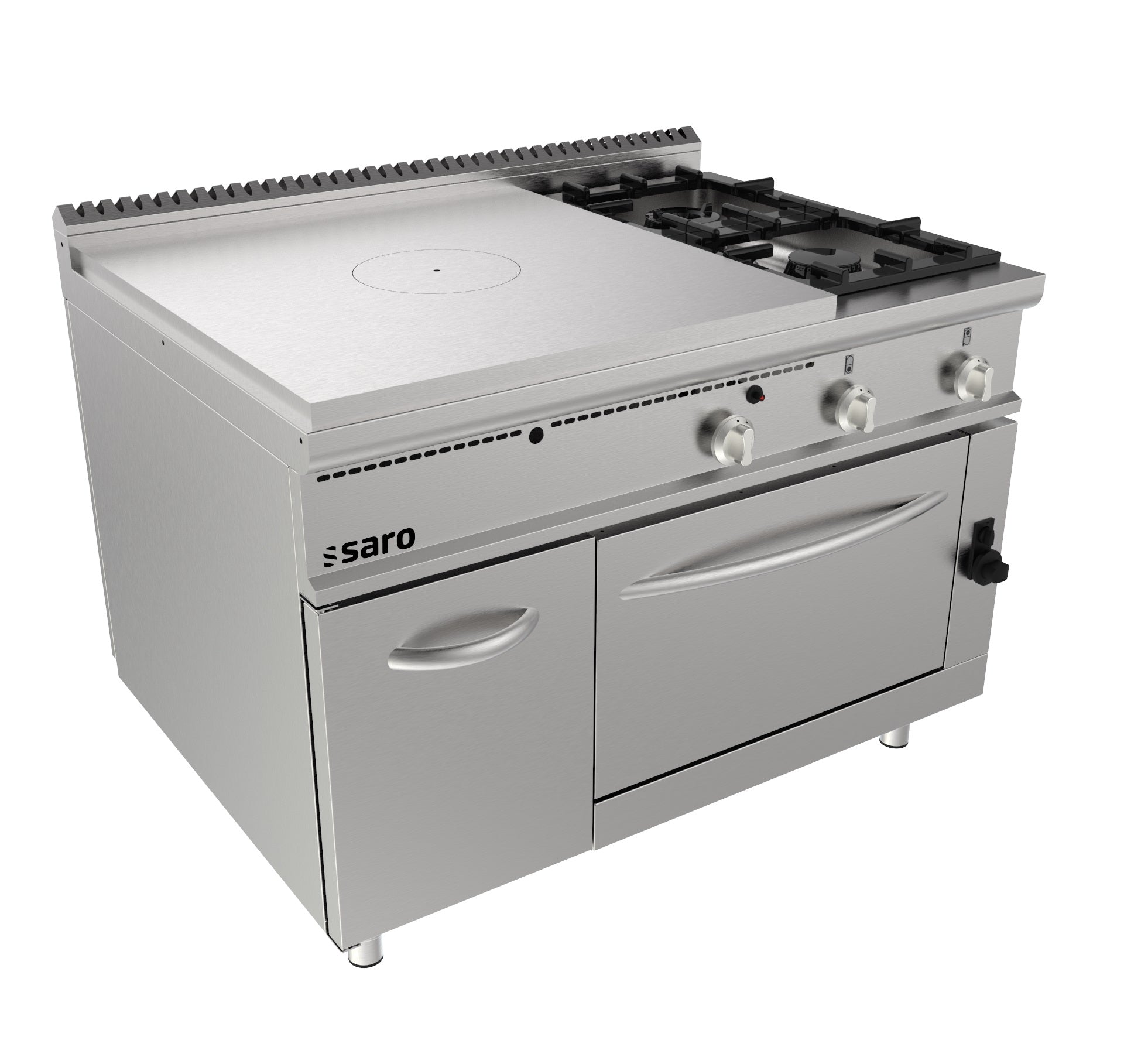 SARO Doorkookplaat fornuis gasoven + 2 branders + deur LQ - model LQ / TPG6LO