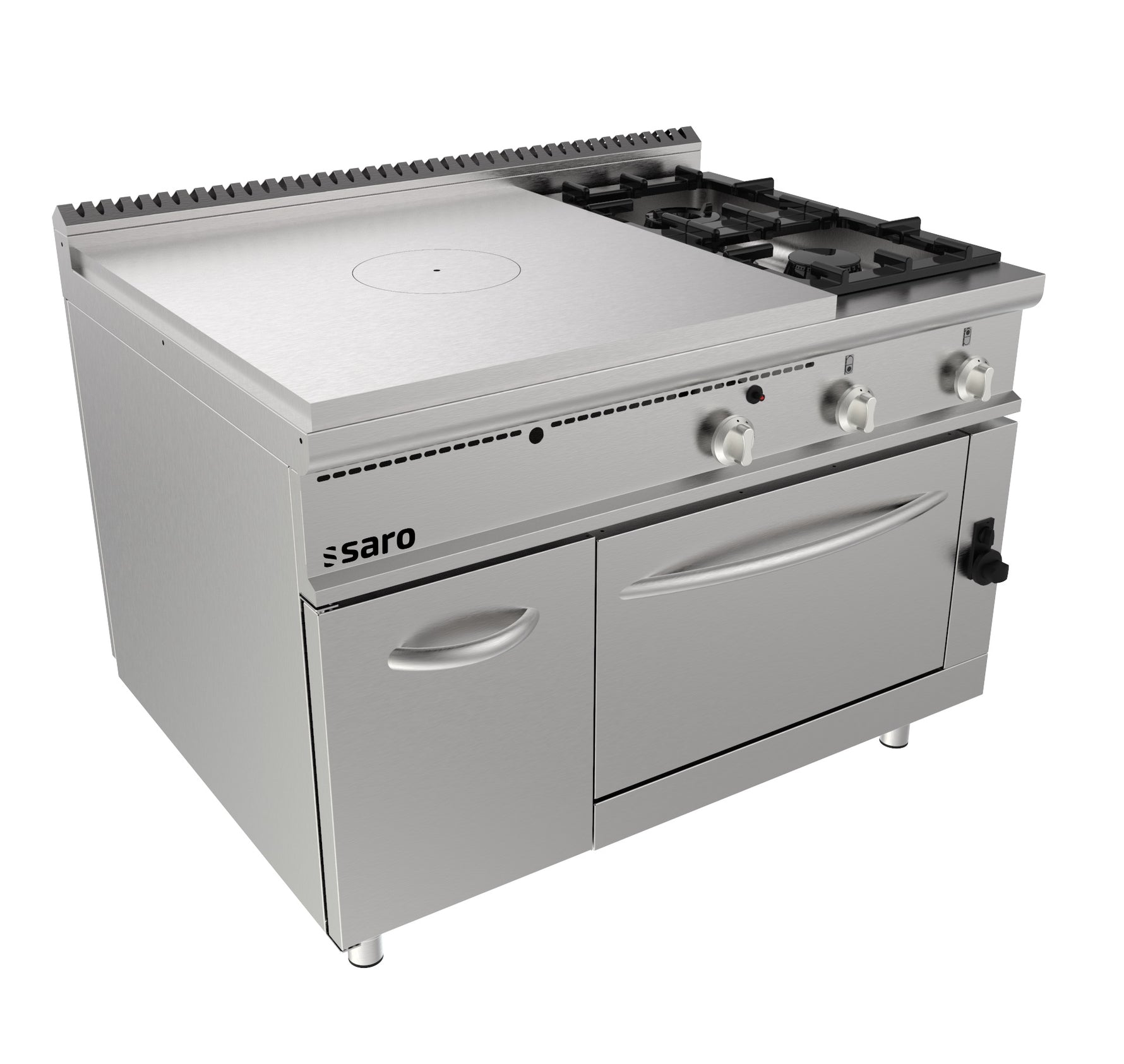 SARO Doorkookplaat fornuis gasoven + 2 branders + deur LQ - model LQ / TPG6LO