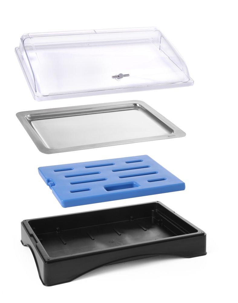 Gekoeld presentatie display met kap - Gastronorm 1/1