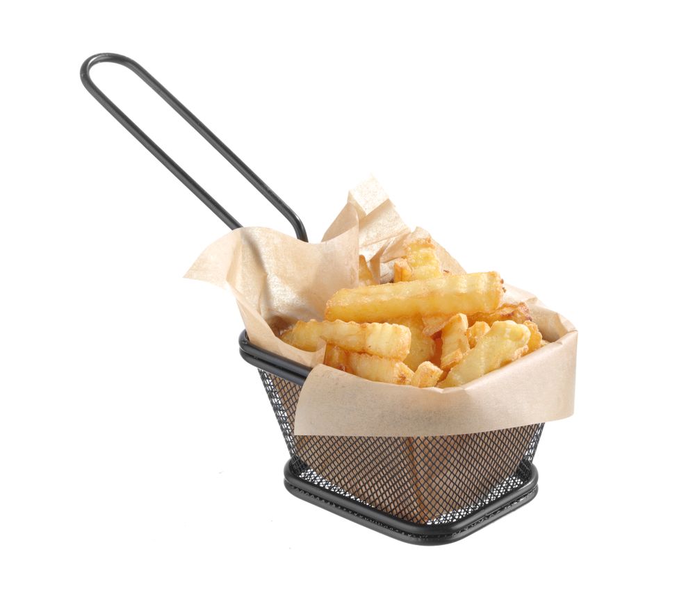 Frituurmandjes miniaturen stapelbaar zwart