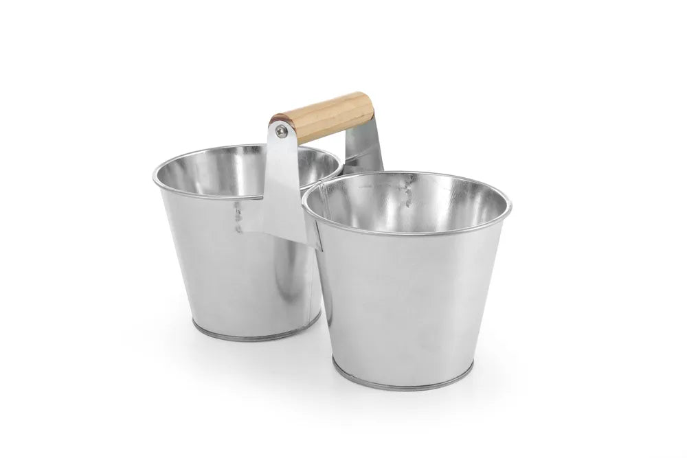Dubbele emmer met handvat