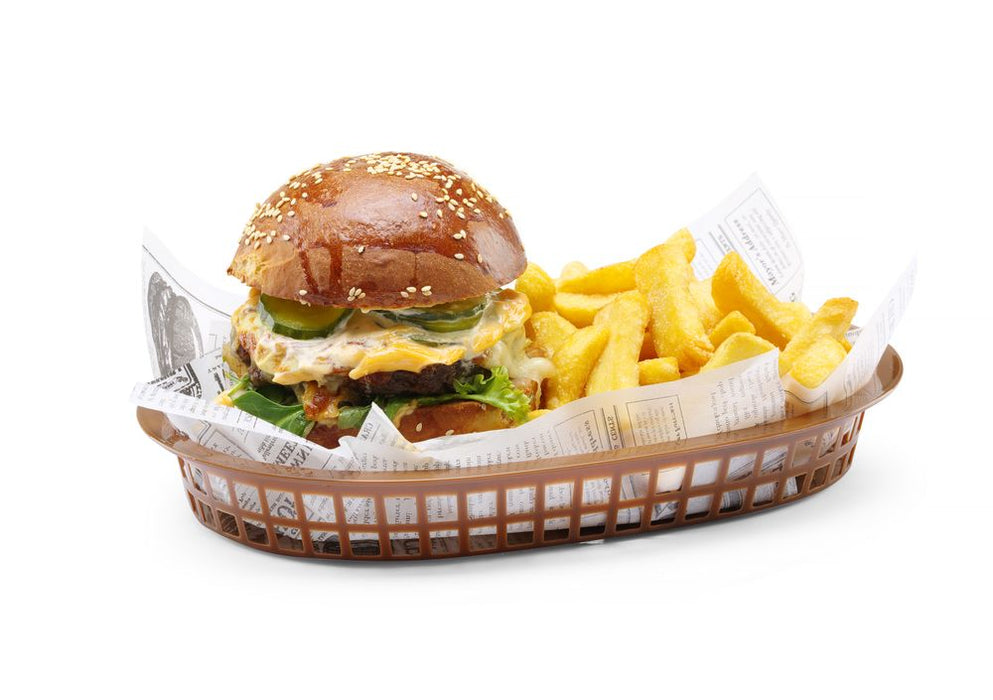 Fast food style serving baskets