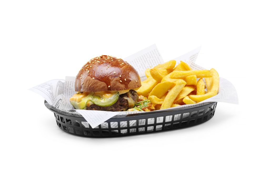Fast food style serving baskets