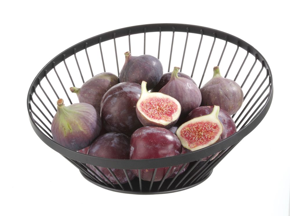 Fruitkorf schuin zwart
