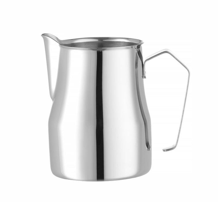 Milk jug with V-shaped spout