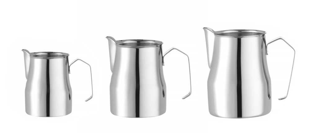 Milk jug with V-shaped spout