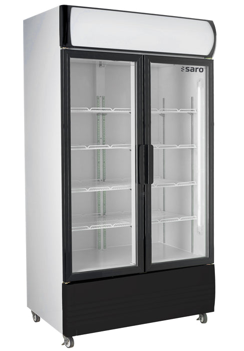 SARO Refrigerator with 2 glass doors and advertising display model GTK 580