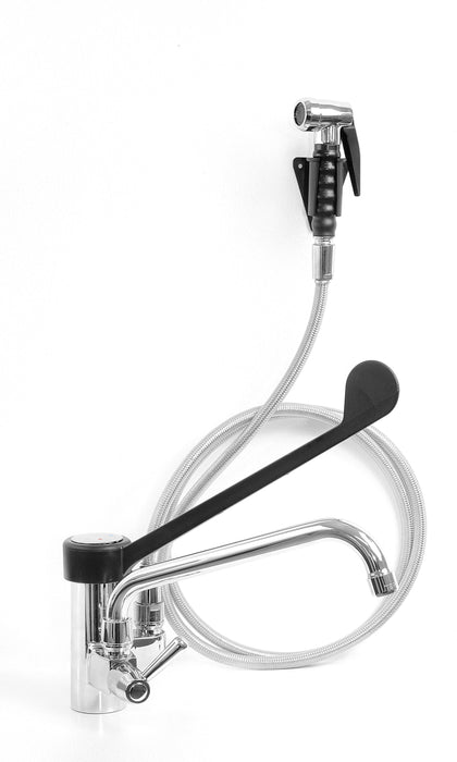 SARO Eengats mengkraan met draaibare hendel, slang en voorspoeldouchepistool VENUS