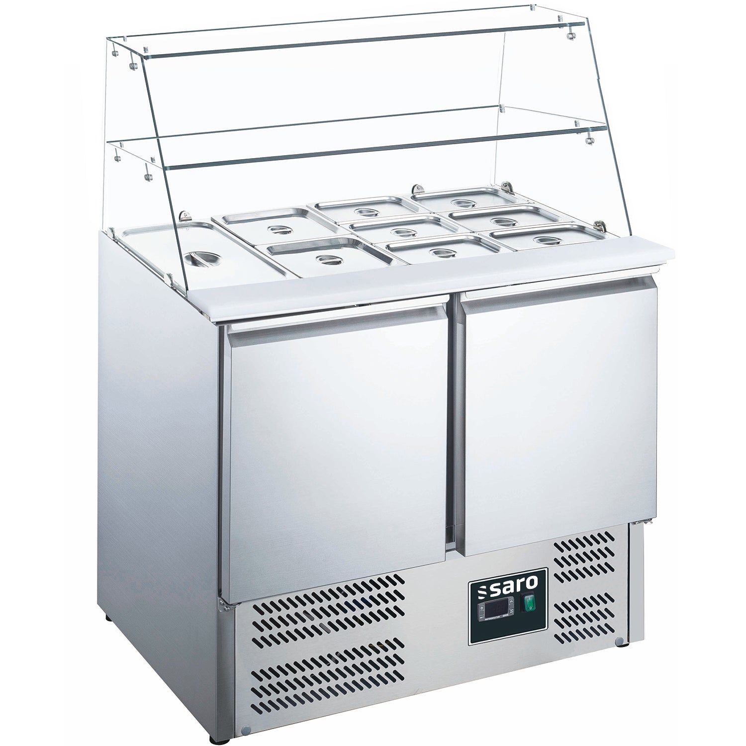 SARO Saladette met glas opbouw model ES 900 G