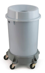 Kunststof afvalbak met open top 90 liter grijs