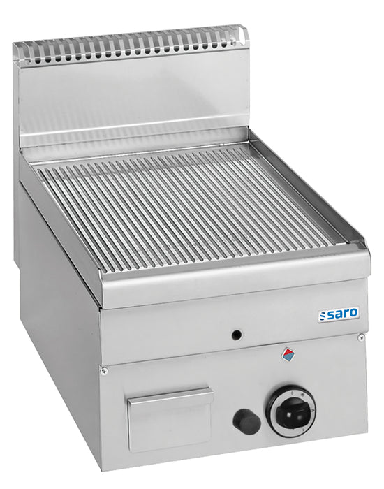 SARO Gas Grillplaat Geribbeld Tafelmodel 400x600 Model GFT46R