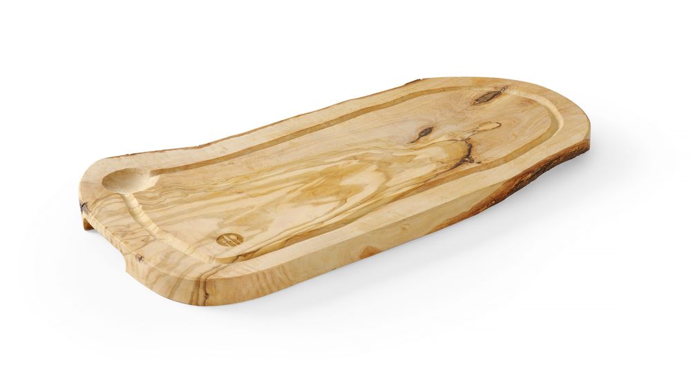 Serveerplank met groef, olijfhout