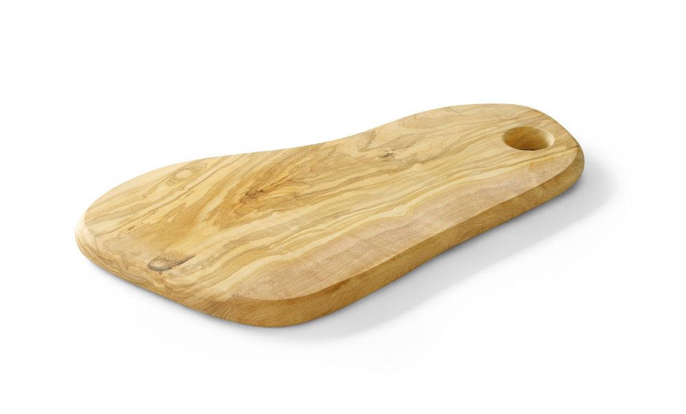 Serving board with hole, olive wood