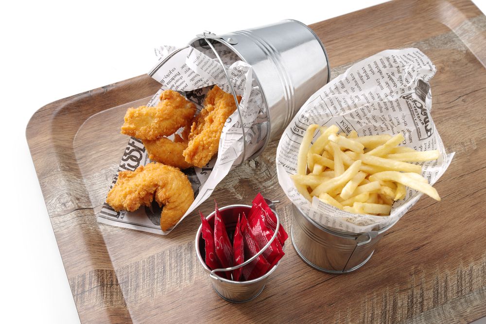 Dienblad van melamine met hout bedrukking