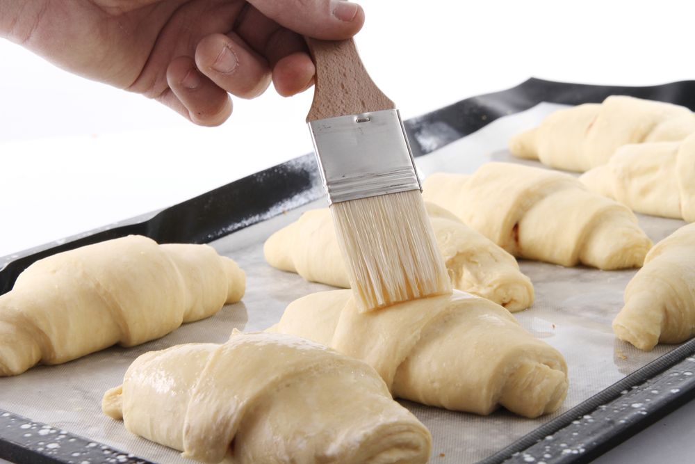 Butter and pastry brush flat - 2 pcs.