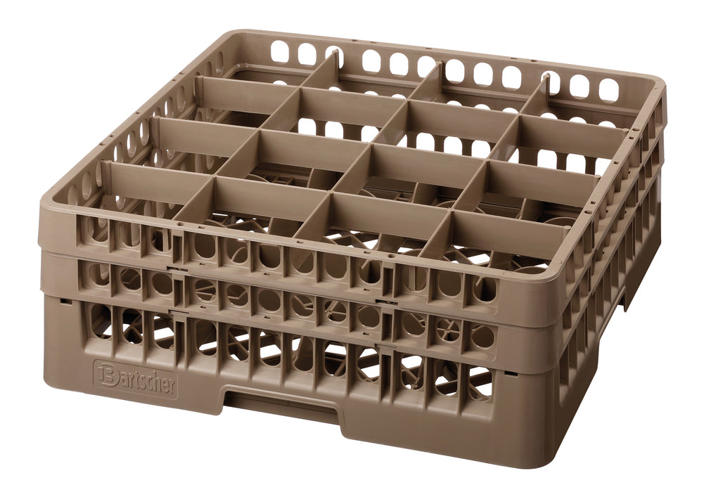 Glass basket, 16 compartments