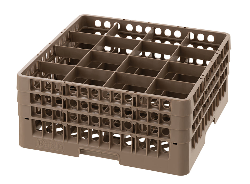 Glass basket, 16 compartments