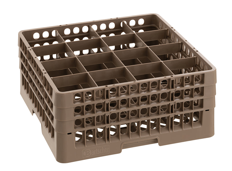 Glass basket, 16 compartments