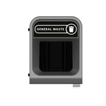 Rubbermaid Configure recyclingstation Rest label EN 57 liter antraciet/zwart