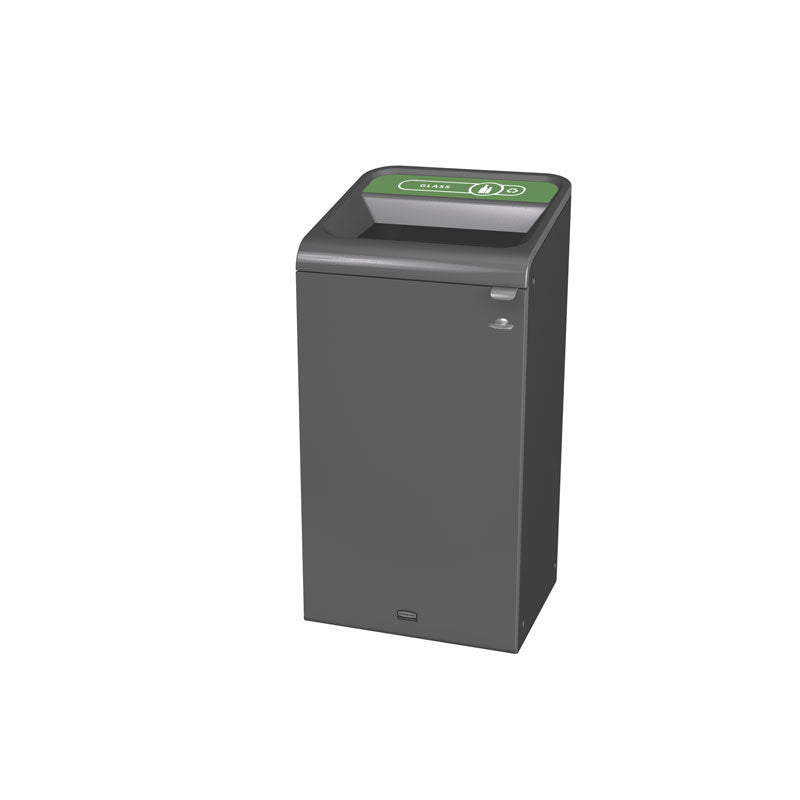 Rubbermaid Configure recyclingstation Glas label EN 87 liter antraciet/groen