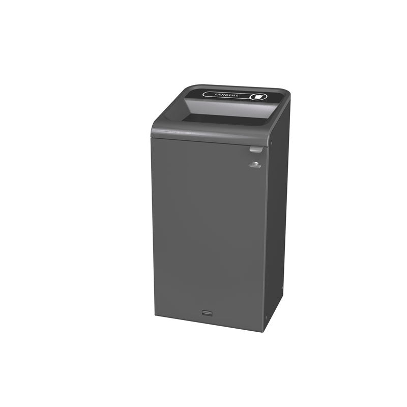 Rubbermaid Configure recyclingstation Landfill label EN 87 liter antraciet/zwart