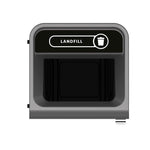 Rubbermaid Configure recyclingstation Landfill label EN 87 liter antraciet/zwart