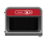 Rubbermaid Configure recyclingstation Plastic label EN 125 liter antraciet/rood