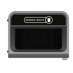 Rubbermaid Configure recyclingstation Rest label EN 125 liter antraciet/zwart