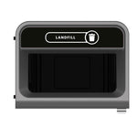 Rubbermaid Configure recyclingstation Landfill label EN 125 liter antraciet/zwart