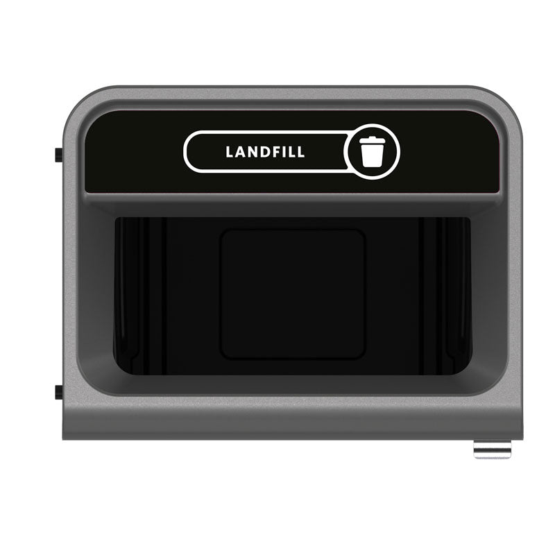 Rubbermaid Configure recyclingstation Landfill label EN 125 liter antraciet/zwart