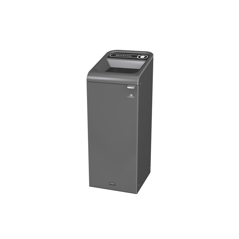 Rubbermaid Configure recyclingstation Rest label NL 57 liter antraciet/zwart