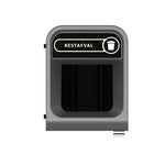 Rubbermaid Configure recyclingstation Rest label NL 57 liter antraciet/zwart