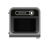 Rubbermaid Configure recyclingstation Rest label NL 87 liter antraciet/zwart