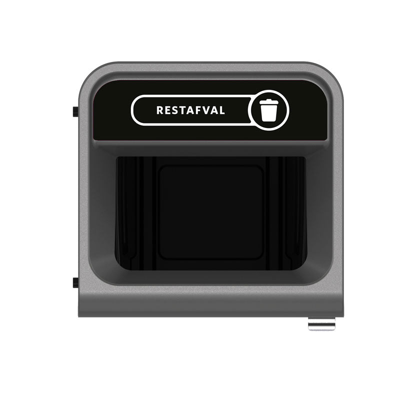 Rubbermaid Configure recyclingstation Rest label NL 87 liter antraciet/zwart