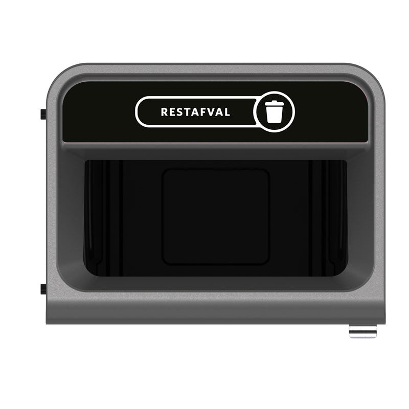 Rubbermaid Configure recyclingstation Rest label NL 125 liter antraciet/zwart