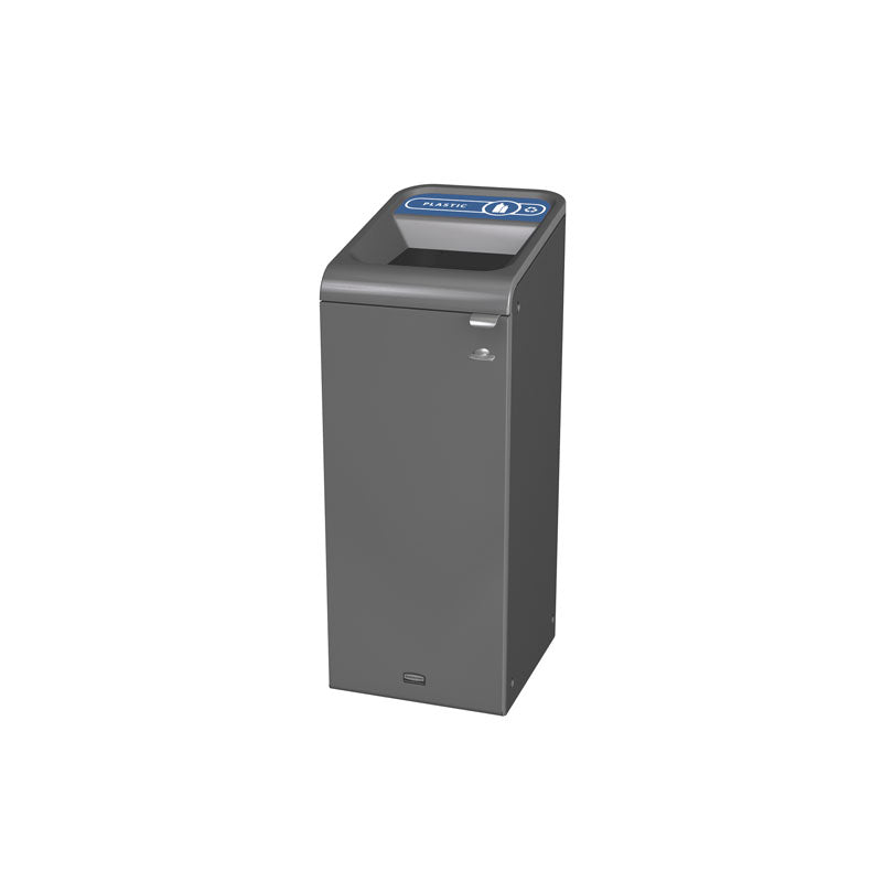 Rubbermaid Configure recyclingstation Plastic label BE-NL 57 liter antraciet/blauw