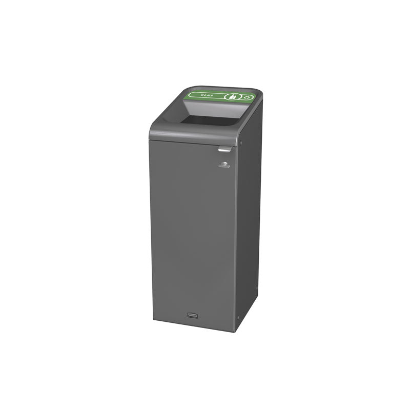 Rubbermaid Configure recyclingstation Glas label BE-NL 57 liter antraciet/groen