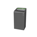 Rubbermaid Configure recyclingstation Glas label BE-NL 87 liter antraciet/groen
