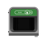 Rubbermaid Configure recyclingstation Glas label BE-NL 87 liter antraciet/groen