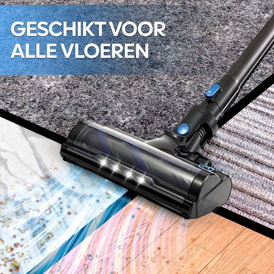 AG4100 Steelstofzuiger Draadloos - Midnight Blue -Stofzuiger Zonder Zak - Geschikt voor Dierenharen- Krachtig -Kruimeldief- Draadloze Stofzuigers - Steelstofzuigers - Kruimelzuiger - Compact & Licht - Ook voor in de auto