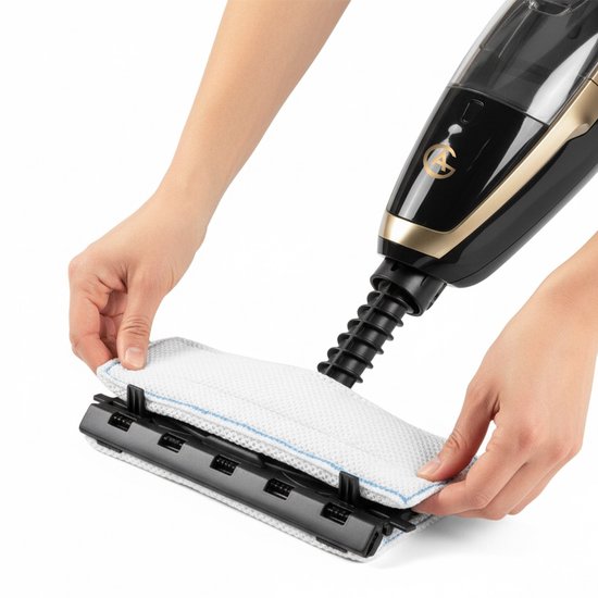 AG Stoomreiniger – 10-in-1 Steam Cleaner – Handstomer – Kledingstomer – Handstoomreiniger – Dieptereiniging voor Vloeren, Badkamer, Tegels, Ramen & Textiel – Vlekkenreiniger – 1500W – 115°C – Inclusief 13 Accessoires – Black Gold Edition